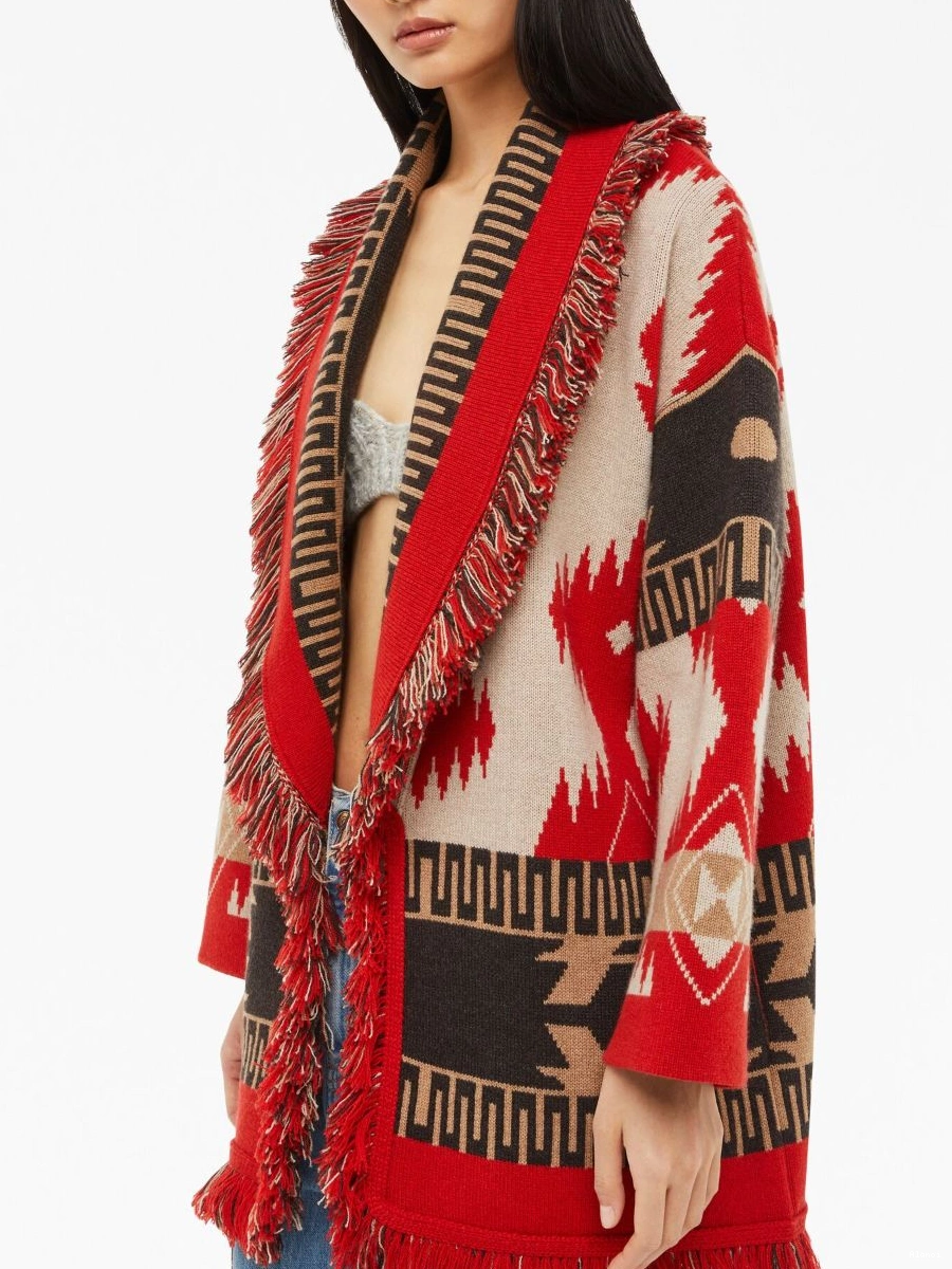 Affordable Alanui Icon cardigan Women cashmere jacquard 0814